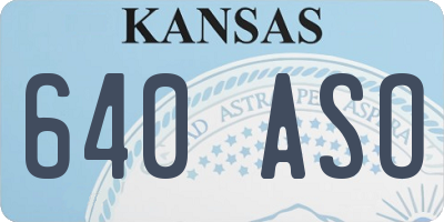 KS license plate 640ASO