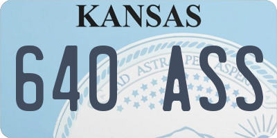 KS license plate 640ASS