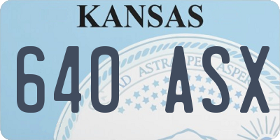 KS license plate 640ASX