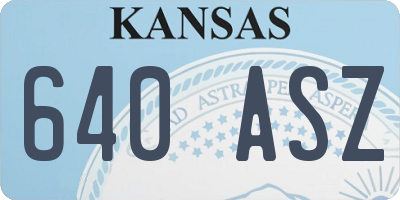 KS license plate 640ASZ