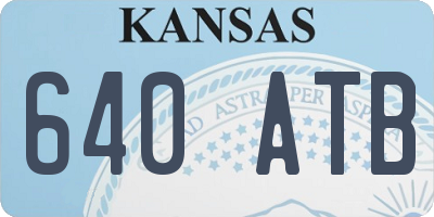 KS license plate 640ATB