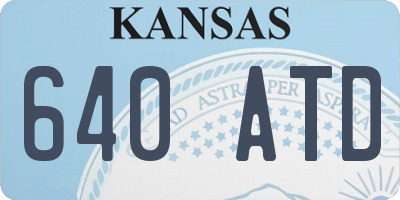 KS license plate 640ATD