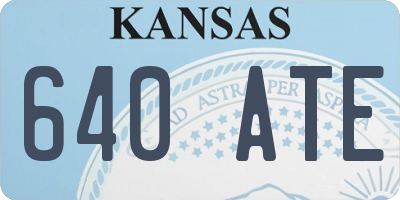 KS license plate 640ATE