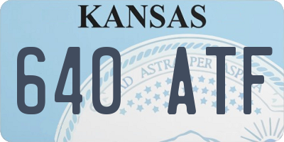 KS license plate 640ATF