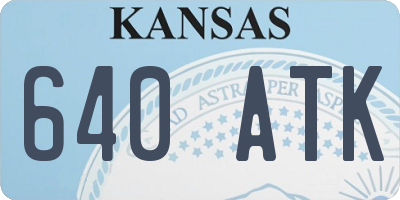 KS license plate 640ATK