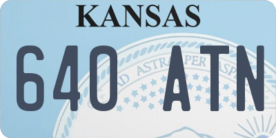 KS license plate 640ATN