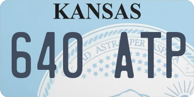 KS license plate 640ATP
