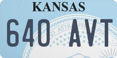 KS license plate 640AVT