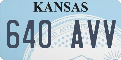 KS license plate 640AVV