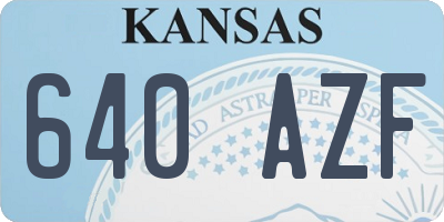 KS license plate 640AZF