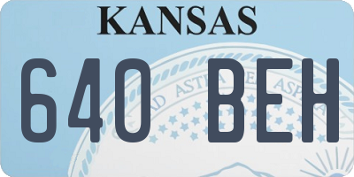 KS license plate 640BEH