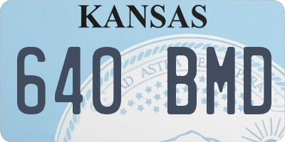 KS license plate 640BMD