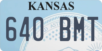 KS license plate 640BMT