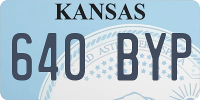 KS license plate 640BYP