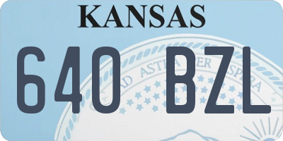 KS license plate 640BZL