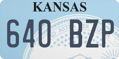 KS license plate 640BZP
