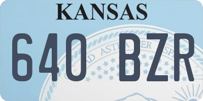 KS license plate 640BZR
