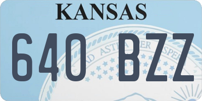 KS license plate 640BZZ