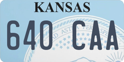 KS license plate 640CAA
