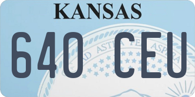 KS license plate 640CEU