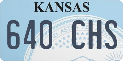 KS license plate 640CHS