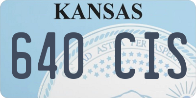 KS license plate 640CIS