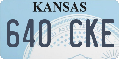 KS license plate 640CKE