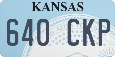 KS license plate 640CKP
