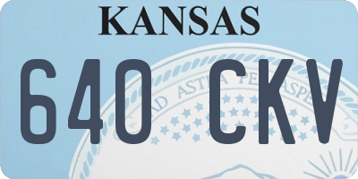 KS license plate 640CKV