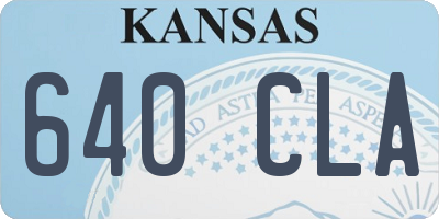 KS license plate 640CLA
