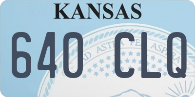 KS license plate 640CLQ