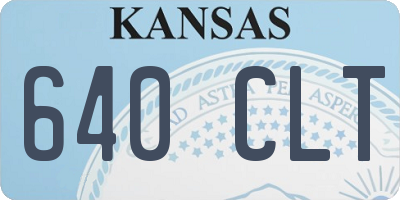 KS license plate 640CLT