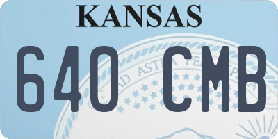 KS license plate 640CMB