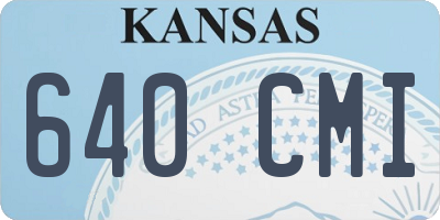 KS license plate 640CMI