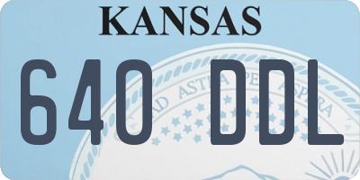 KS license plate 640DDL