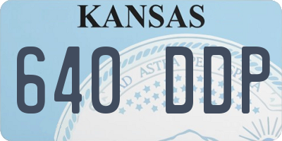 KS license plate 640DDP