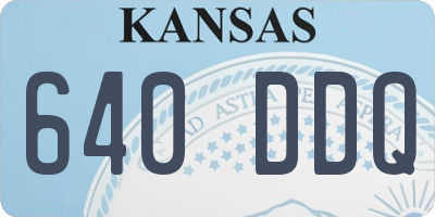 KS license plate 640DDQ