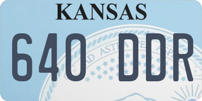 KS license plate 640DDR