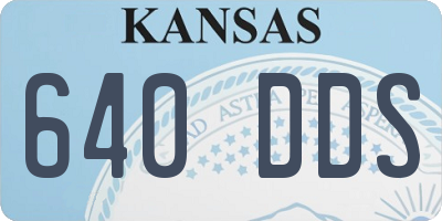 KS license plate 640DDS