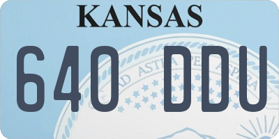 KS license plate 640DDU