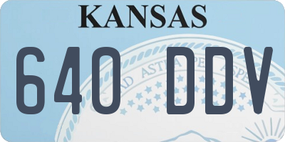 KS license plate 640DDV