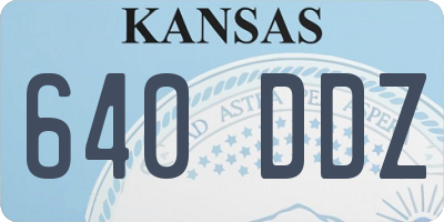 KS license plate 640DDZ