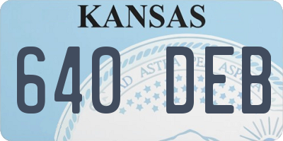 KS license plate 640DEB