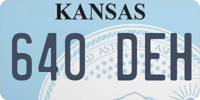 KS license plate 640DEH