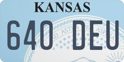 KS license plate 640DEU