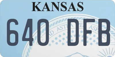 KS license plate 640DFB