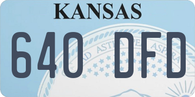 KS license plate 640DFD