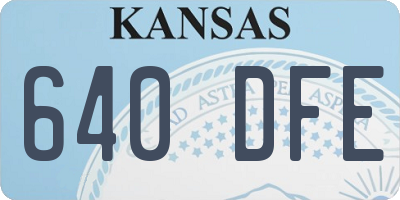 KS license plate 640DFE