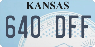 KS license plate 640DFF