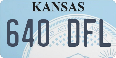 KS license plate 640DFL